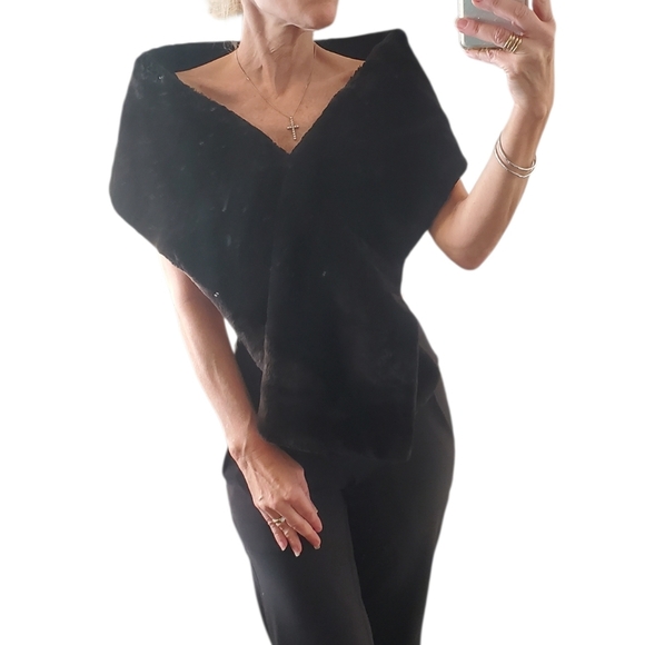 Accessories - Sheared Beaver Fur Cape Shawl Scarf Wrap Collar